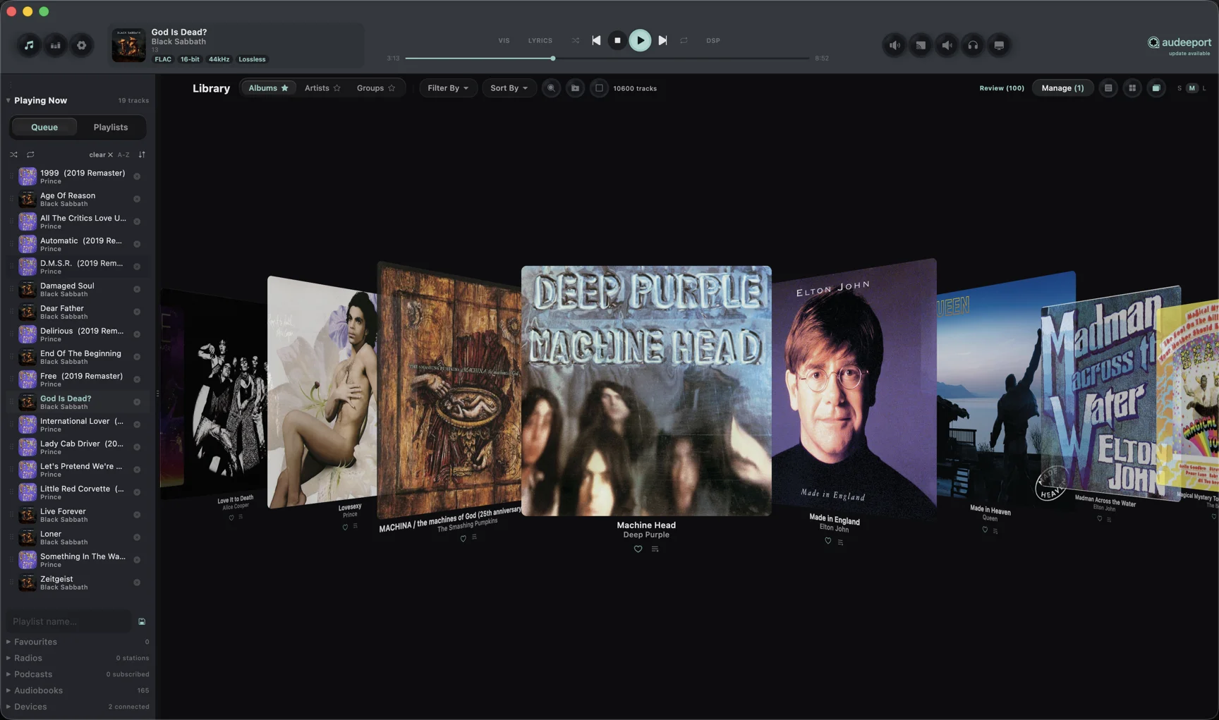 CoverFlow 3D album view