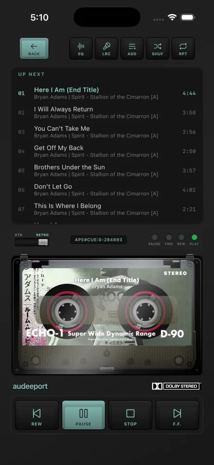 Now playing on Audeeport mobile